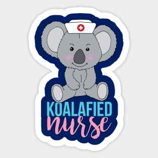 Funny Koalified Nurse Nursing Pun Sticker